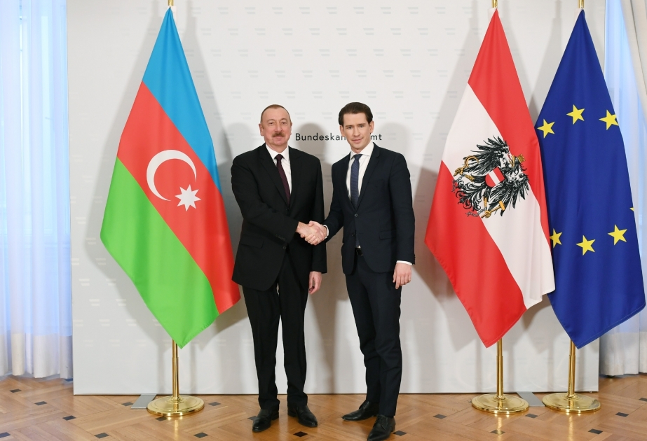 Reunión del presidente de Azerbaiyán con el canciller federal de Austria en Viena