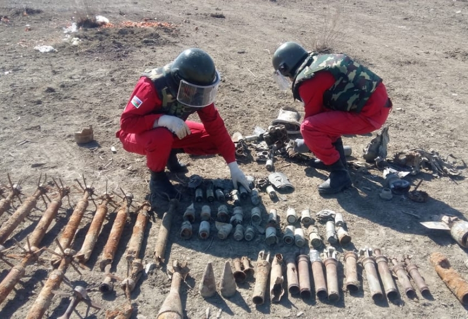 Martda ANAMA tərəfindən 479 mina və partlamamış hərbi sursat aşkarlanaraq zərərsizləşdirilib