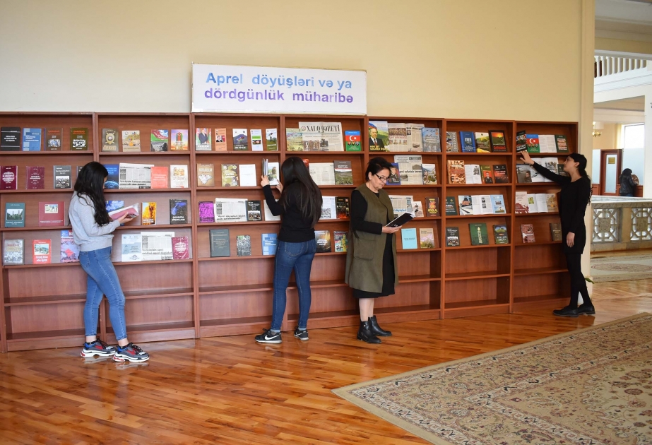 Milli Kitabxanada “Aprel döyüşləri və ya dördgünlük müharibə” adlı kitab sərgisi açılıb