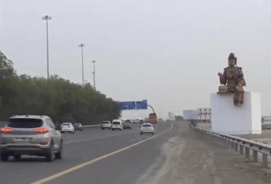 Buddha statue appeared on Sheikh Zayed Road in UAE