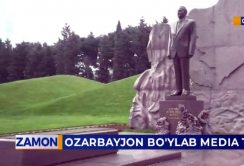 Özbəkistan televiziya kanalında Azərbaycanla bağlı geniş videomaterial yayımlanıb VİDEO