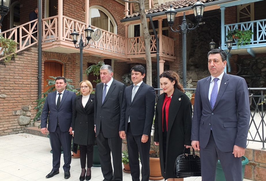 Presidente del Comité Estatal de Azerbaiyán para el Trabajo con la Diáspora se reúne con el ministro georgiano