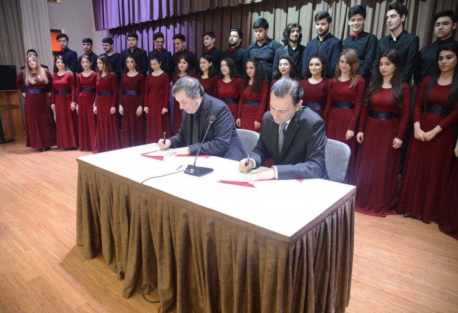 Milli Konservatoriya ilə Beynəlxalq Muğam Mərkəzi arasında əməkdaşlığa dair memorandum imzalanıb