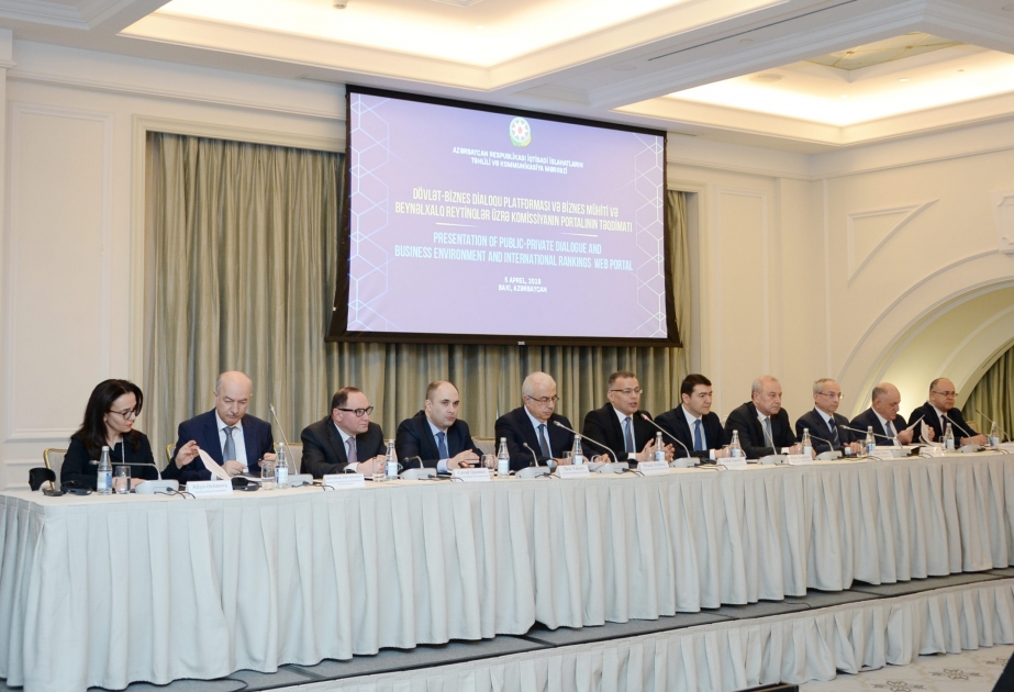 Dövlət-Biznes Dialoqu Platforması və Biznes mühiti və beynəlxalq reytinqlər üzrə Komissiyanın internet portalı təqdim olunub  YENİLƏNİB