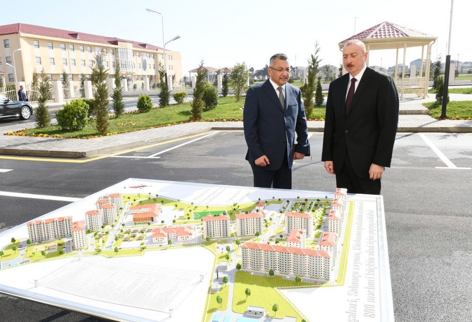President Ilham Aliyev attended opening of new residential complex for IDP families in Kurdakhani settlement, Baku VIDEO