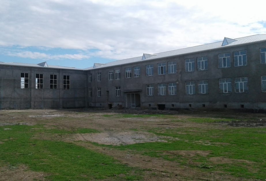 İmişlinin Aranlı kəndində tikilən məktəb binası yeni dərs ilində istifadəyə veriləcək