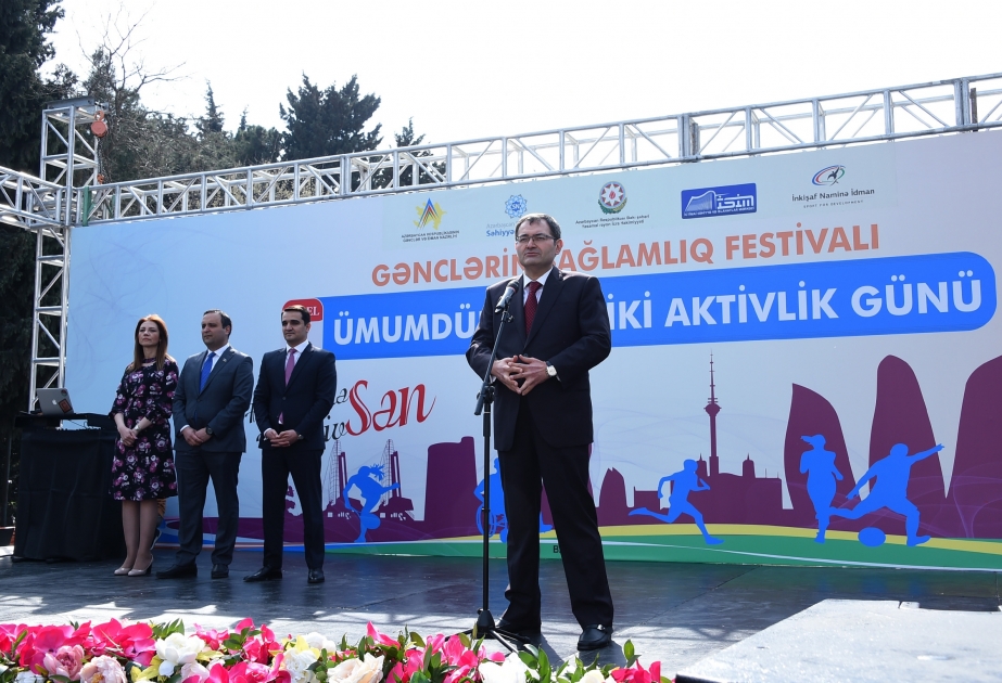 Ümumdünya Fiziki Aktivlik Gününə həsr olunmuş Gənclərin Sağlamlıq Festivalı keçirilib