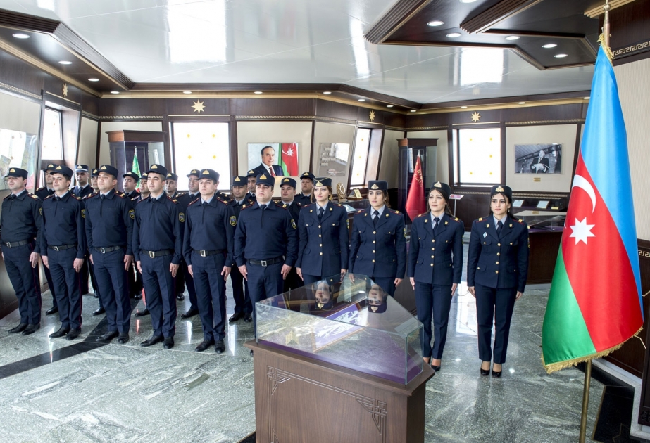 Gənc polis əməkdaşlarının andiçmə mərasimi olub