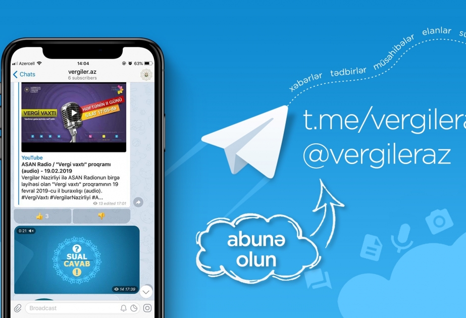 “Vergilər.az” onlayn qəzetinin “Telegram”da rəsmi kanalı açılıb