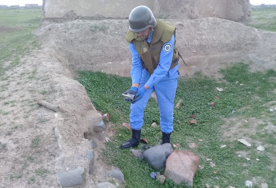 Tərtərdə əl qumbarası və raketin mühərrik hissəsi aşkarlanıb