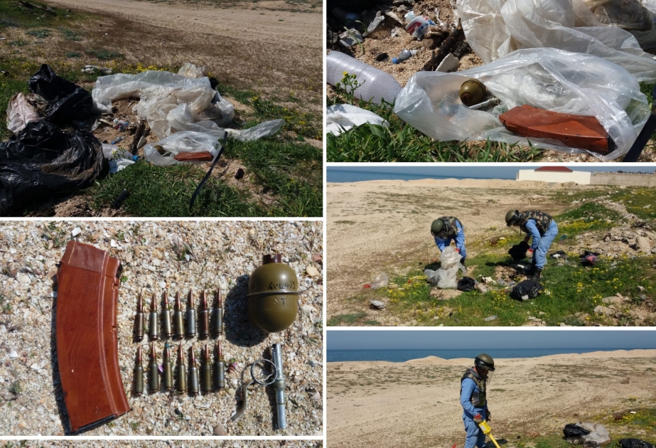 Sabunçu rayonunda əl qumbarası, partladıcı, patronlar və avtomat darağı aşkarlanıb