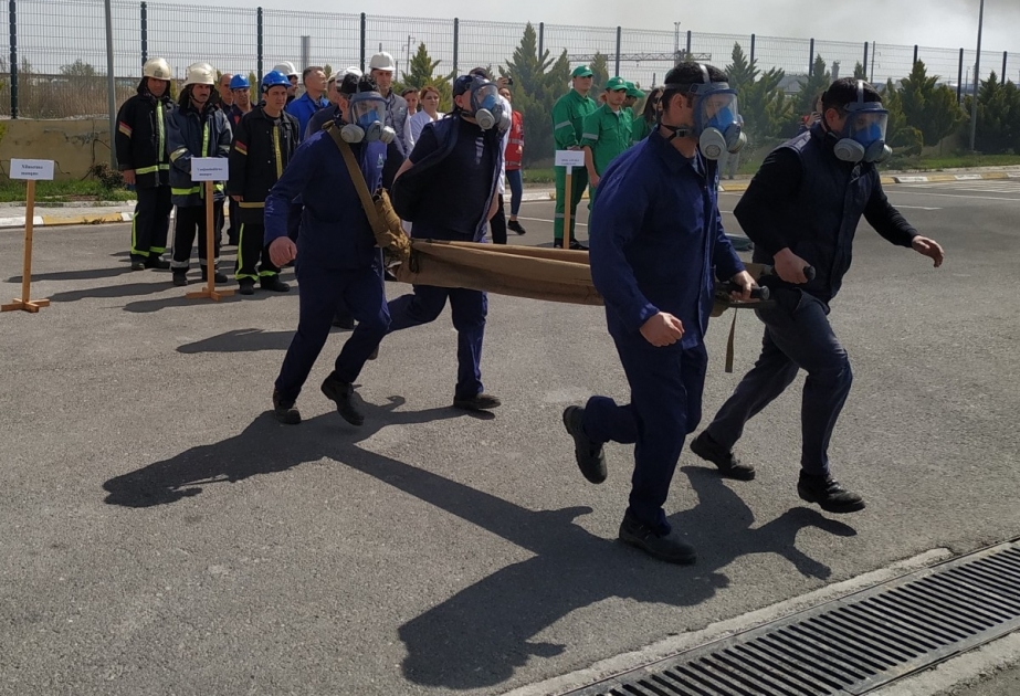 FHN-in Sumqayıt Regional Mərkəzi mülki müdafiə məşqi keçirib
