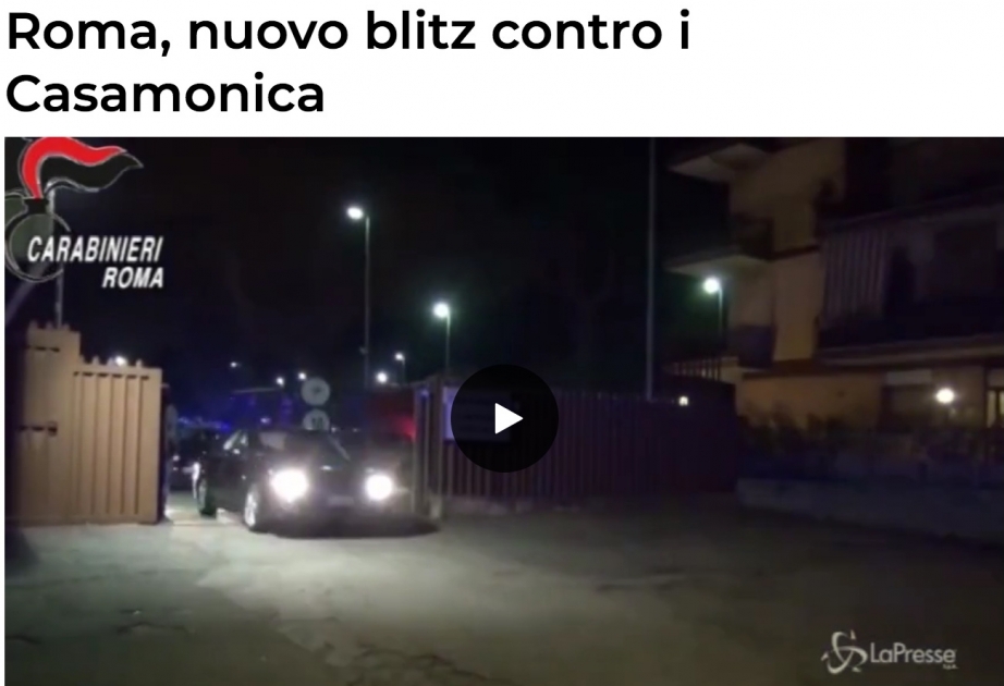 İtaliya polisi “Kazamonika” mafiya şəbəkəsinin 23 üzvünü həbs edib