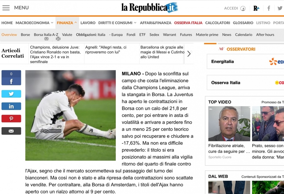 Champions League upset costs Juventus $453 million