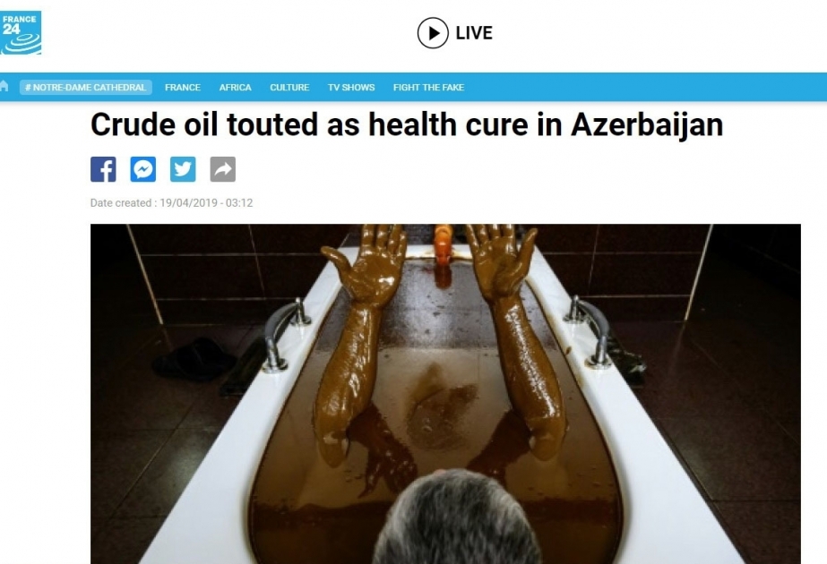 France 24: Crude oil touted as health cure in Azerbaijan