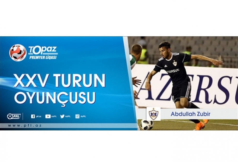 Topaz Premyer Liqası: Abdulla Zubir XXV turun ən yaxşı futbolçusu seçilib