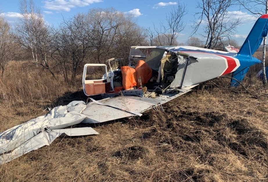 一架雅克-18飞机在哈巴罗夫斯克坠毁