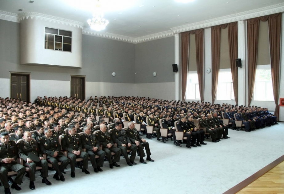 Azərbaycan Ali Hərbi Məktəbində “Heydər Əliyev və ordu quruculuğu” mövzusunda tədbir keçirilib