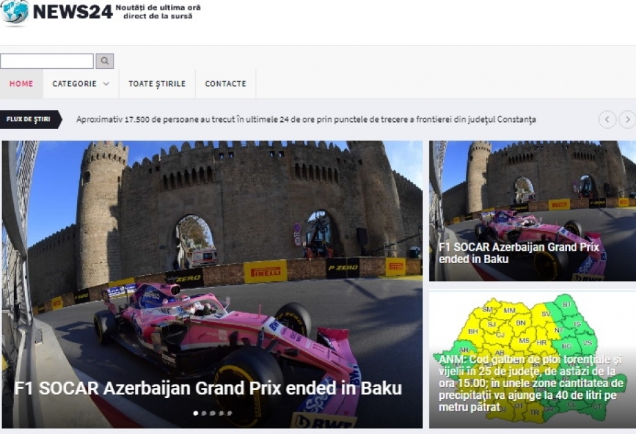 Rumıniya KİV-ləri Formula 1 SOCAR Azərbaycan Qran-Prisindən yazır