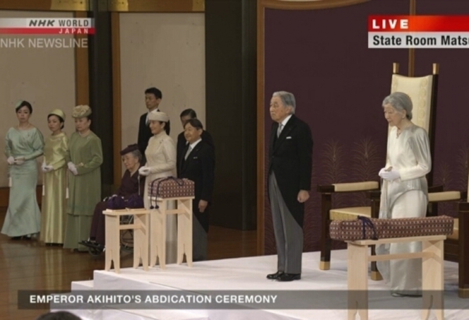 Japanischer Kaiser Akihito Abdankung vom Thron vollzogen