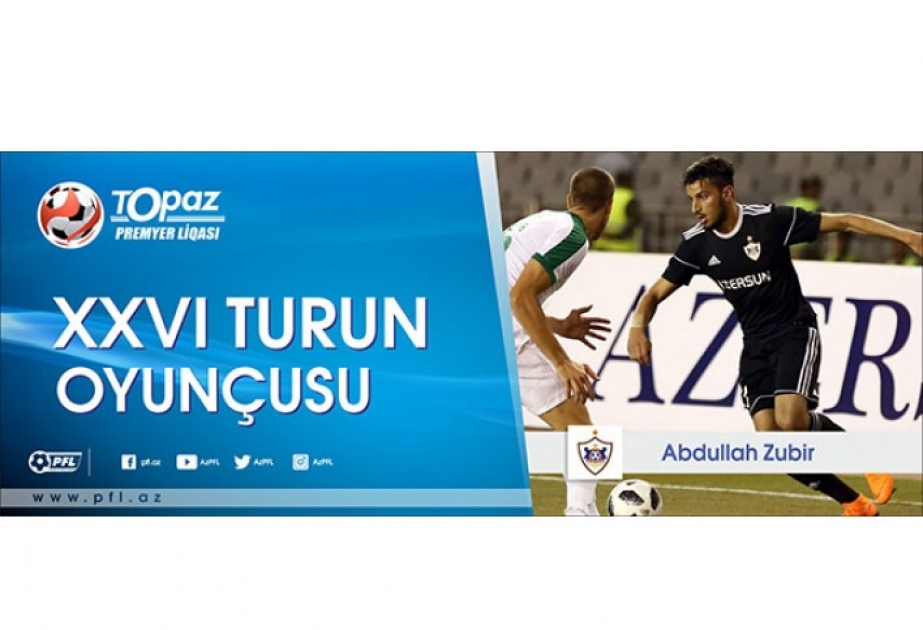 Topaz Premyer Liqası: Abdulla Zubir XXVI turun ən yaxşı futbolçusu seçilib