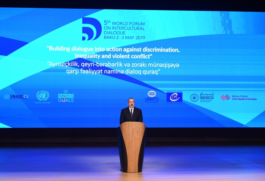 5th World Forum on Intercultural Dialogue gets underway in Baku  President Ilham Aliyev attended opening of the Forum VIDEO