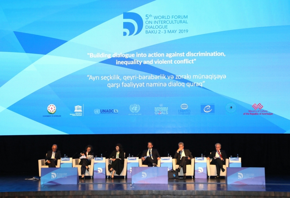 Ümumdünya Mədəniyyətlərarası Dialoq Forumu çərçivəsində beynəlxalq təşkilatların yüksək səviyyəli görüşü keçirilib YENİLƏNİB VİDEO