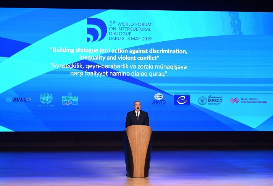 5. Welt-Forum des Interkulturellen Dialogs: Präsident Ilham Aliyev nahm an Eröffnungszeremonie teil VIDEO