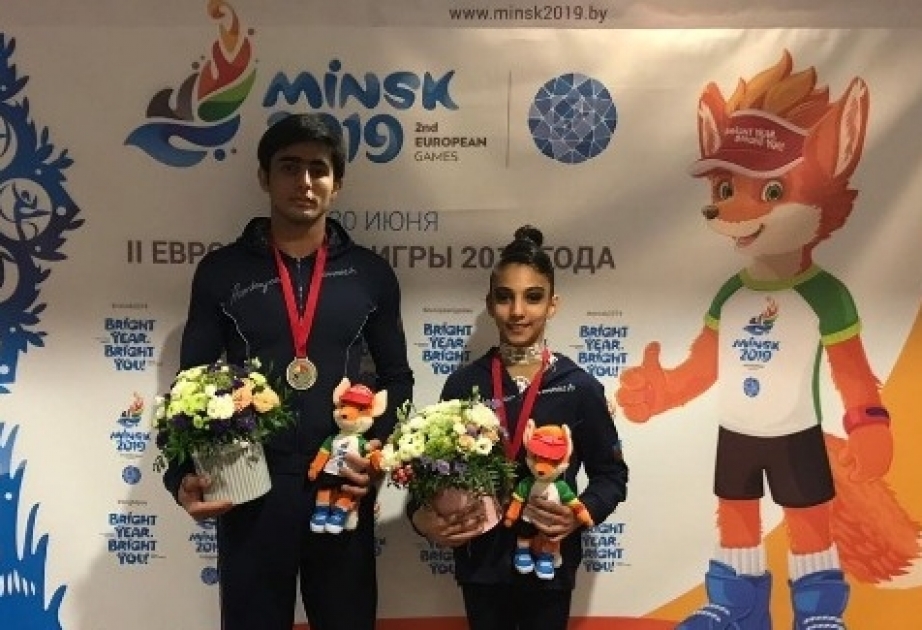 Gimnastlarımız Belarusda keçirilən test turnirində uğurla çıxış ediblər