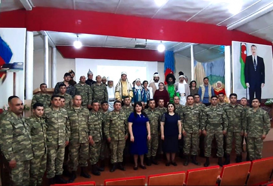 Azərbaycan Ordusunda İmadəddin Nəsiminin 650 illik yubileyinə həsr olunan növbəti tədbir keçirilib