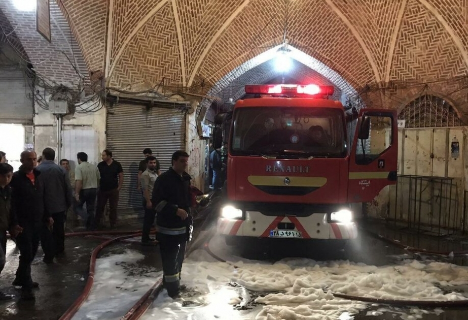 Təbrizin tarixi bazarında yanğın baş verib
