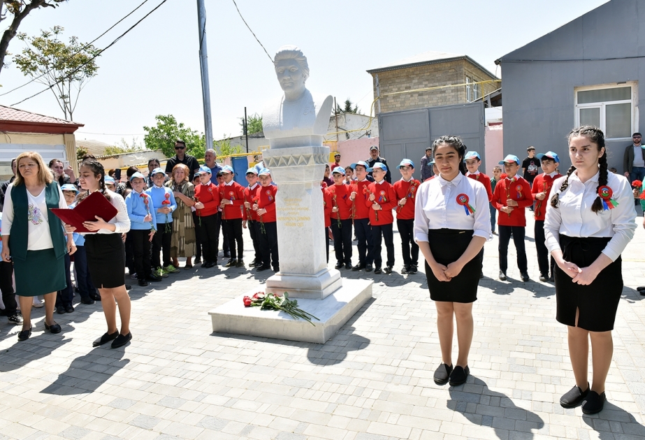 Azərbaycanın ilk qadın metallurqun doğma şəhərində büstü qoyulub