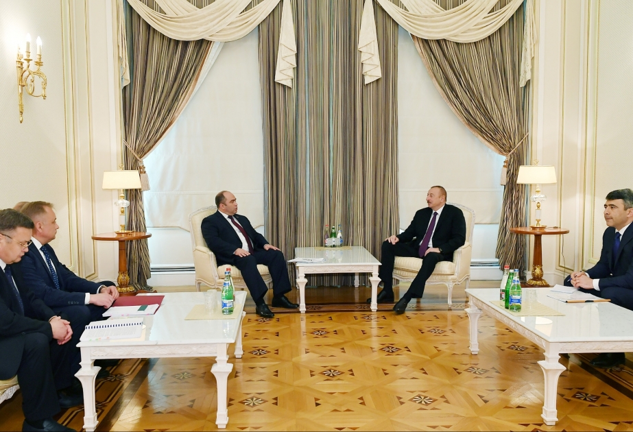Präsident Ilham Aliyev empfängt stellvertretenden Premierminister von Belarus VIDEO