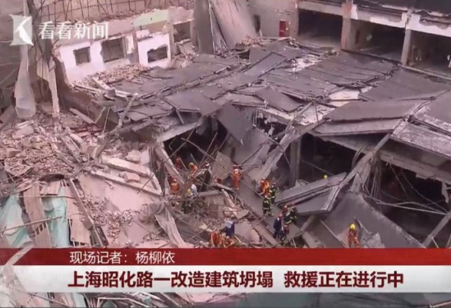 Çində binanın çökməsi nəticəsində 20 nəfər dağıntılar altında qalıb