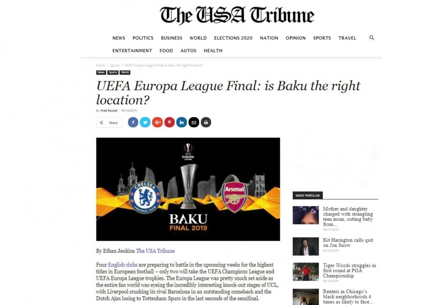 UEFA Europa League Final: is Baku the right location?