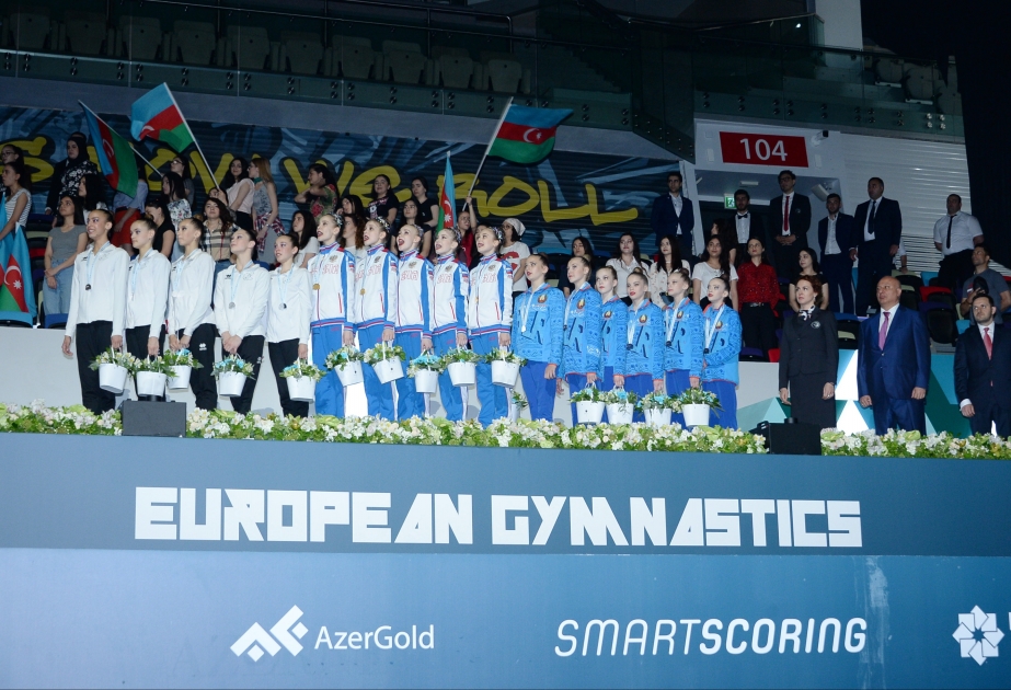 Rusiya millisi Bakıda bədii gimnastika üzrə Avropa çempionatının qrup hərəkətləri yarışında iki qızıl medal qazanıb
