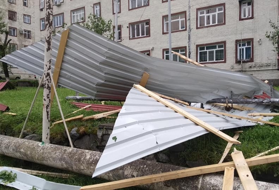 Güclü külək və dolu Zaqatalada ciddi fəsadlar törədib