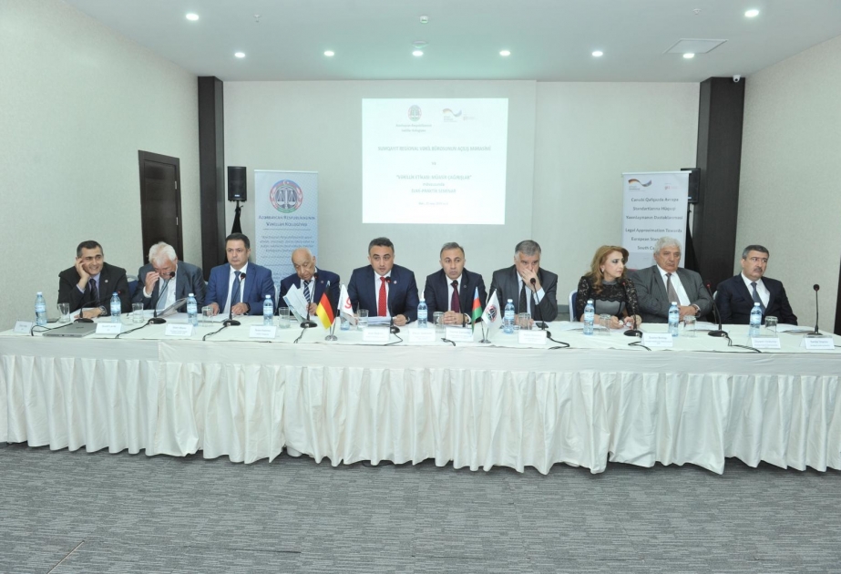 Şimal bölgəsində fəaliyyət göstərən vəkillər Sumqayıtda “Vəkillik etikası: müasir çağırışlar” mövzusunu müzakirə ediblər