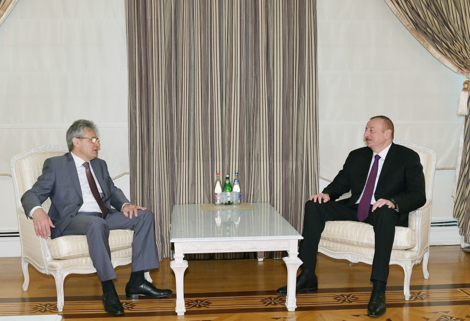 阿塞拜疆总统伊利哈姆·阿利耶夫接见俄罗斯科学院院长