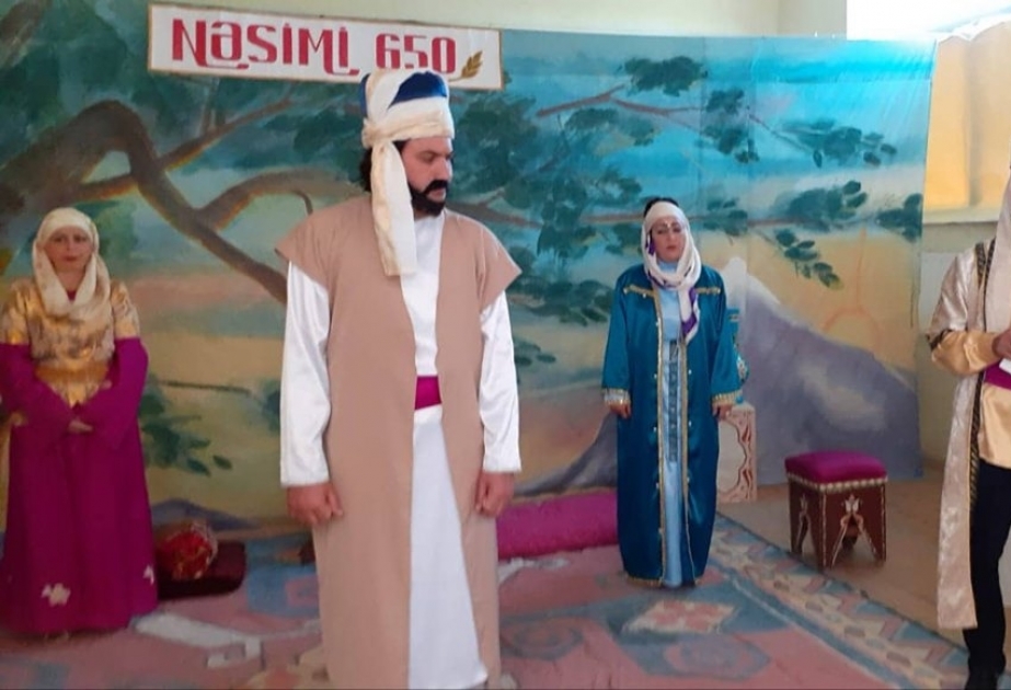 “Nəsimi eşqi” adlı poetik xalq tamaşası Füzulinin kənd və qəsəbələrində nümayiş olunur