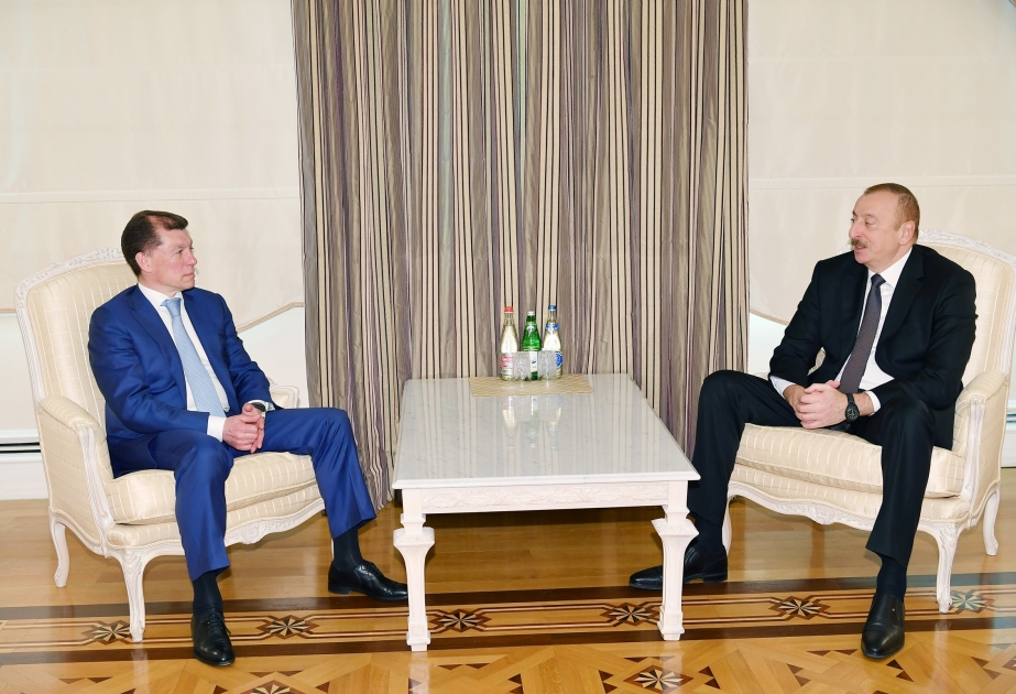 Le président Ilham Aliyev a reçu le ministre russe du Travail et de la Protection sociale VIDEO