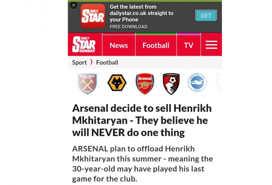 “The Daily Star”: Arsenal Henrix Mxitaryanı satmağı qərara alıb