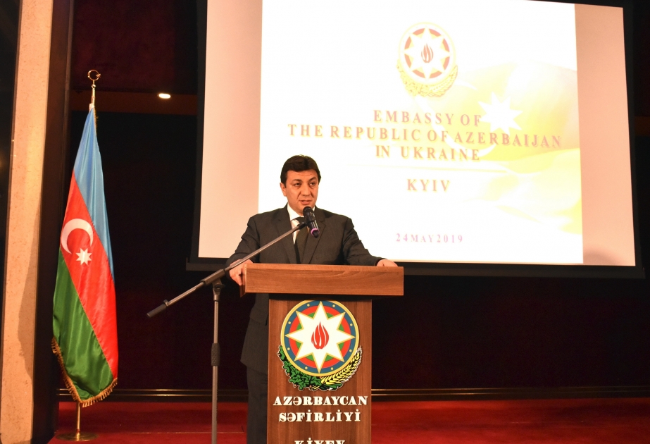 Respublika Günü və Azərbaycanın diplomatik xidmət orqanlarının 100 illiyi münasibətilə Kiyevdə rəsmi qəbul keçirilib VİDEO