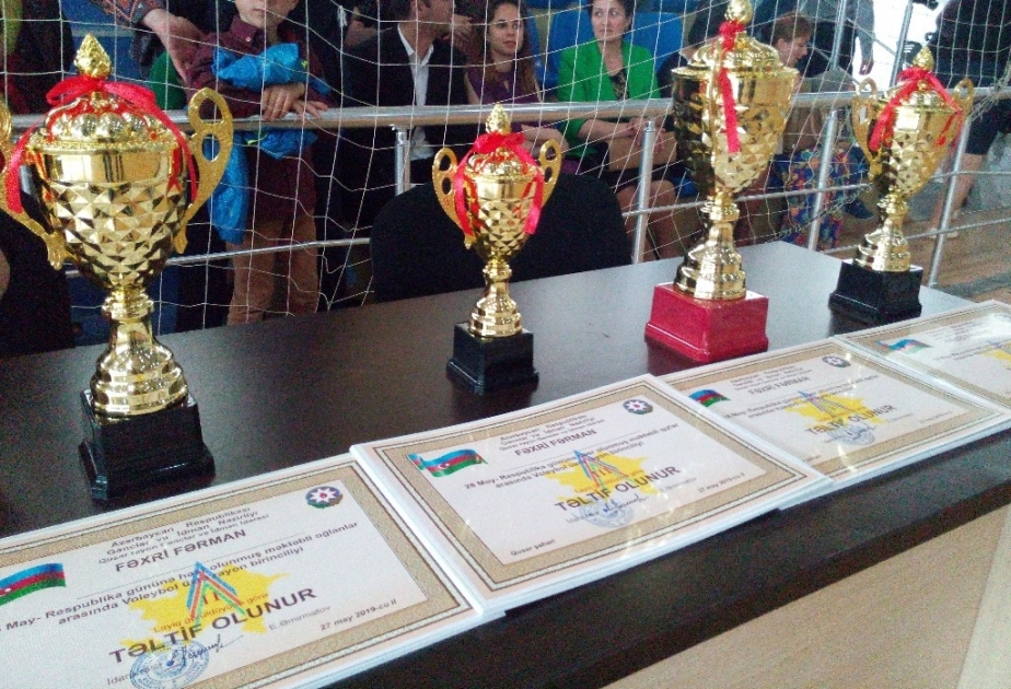 Qusarda voleybol yarışının qalibləri mükafatlandırılıb