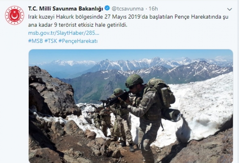 İraqın şimalında 9 terrorçu məhv edilib