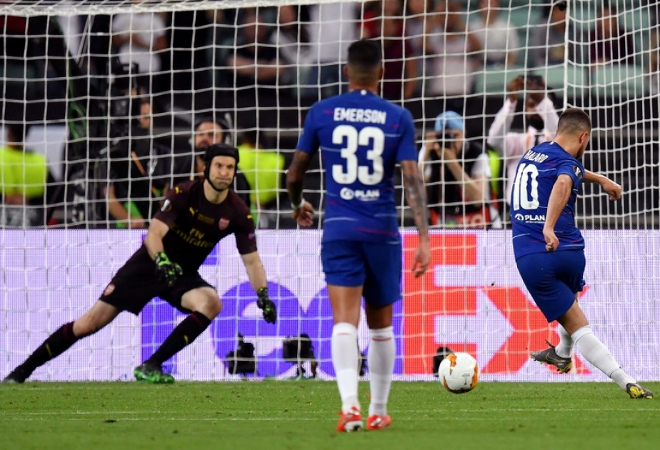 UEFA Avropa Liqasının finalı: Eden Hazard dubl edərək “Çelsi”nin dördüncü qolunu vurub