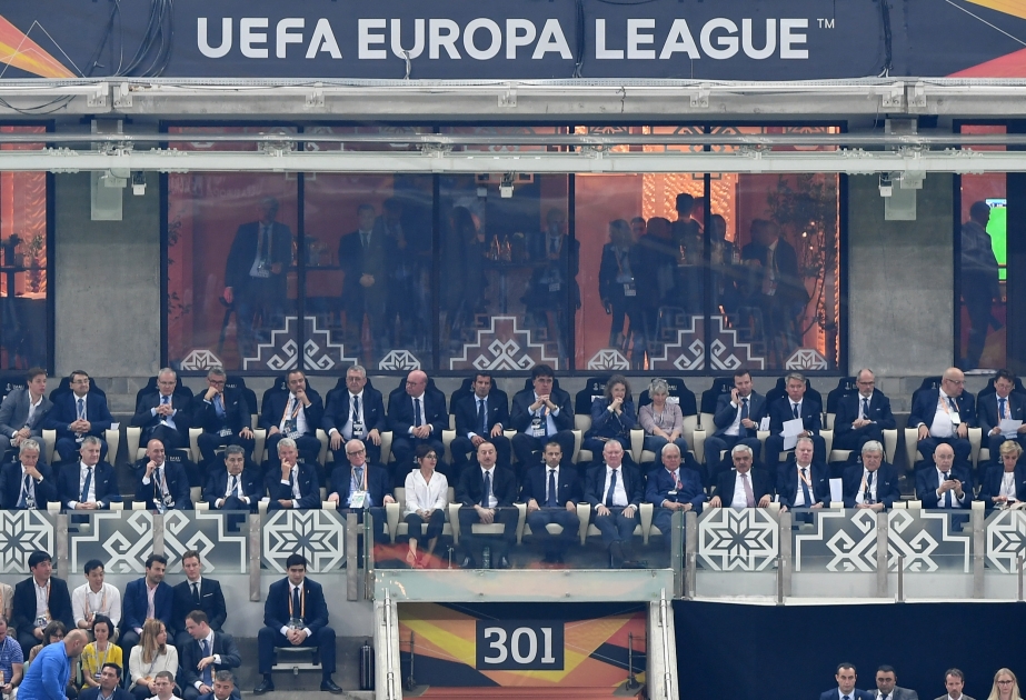 Chelsea remporte la Ligue Europa jouée au Stade olympique de Bakou  Le président azerbaïdjanais Ilham Aliyev a assisté à la finale VIDEO