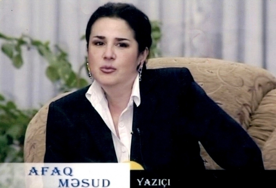 Известная азербайджанская писательница Афаг Масуд направила письмо российскому телеведущему Владимиру Познеру