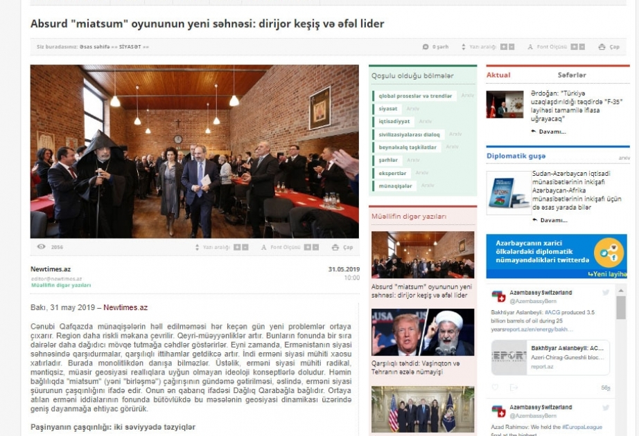 Absurd “miatsum” oyununun yeni səhnəsi: dirijor keşiş və əfəl lider