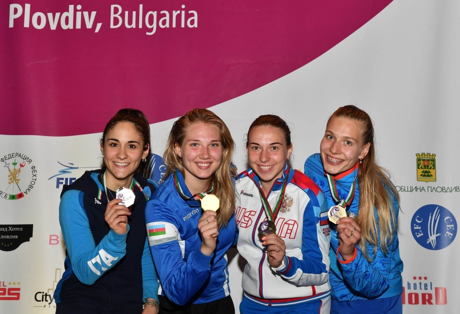 Фехтовальщица сборной Азербайджана стала чемпионом Европы среди молодежи до 23 лет